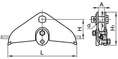 Зажим поддерживающий глухой ПГН-2-6