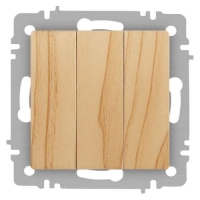 Выключатель 3-кл. СП Accent 6-106-11 10А IP20 250В AL/CU сосна Intro Б0063552