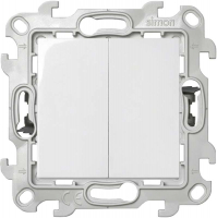 Выключатель 2-кл. 1п 2мод. СП Simon 24 10А IP20 Push&Go механизм бел. Simon 2420398-030