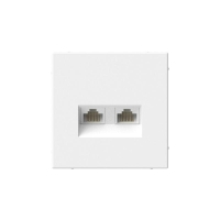 Розетка компьютерная 2-м ArtGallery RJ45 + RJ45 кат.5E механизм лотос SE GAL001385