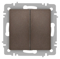 Переключатель 2-кл. СП Accent 6-107-08 10А IP20 250В AL/CU бронза Intro Б0063570
