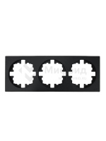 Рамка 3-м OSEN горизонт. квадрат черн. бархат LEZARD 743-4200-148