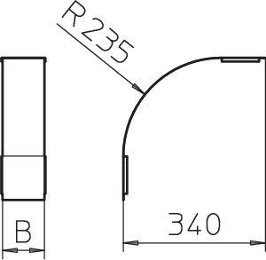 Крышка внешнего вертикал. угла 90град. 300мм DBV 85 300 F DD OBO 7131680