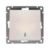 Переключатель проходной 1-кл. СП Афина 10А IP20 механизм жемчуж. Universal A0025-OBr