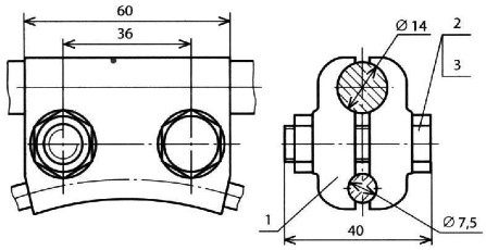 Зажим рессорного троса КС-048-2