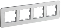 Рамка 4-м BRITE РУ-4-1-Бр метал. алюм. RE IEK BR-M42-M-01-K47