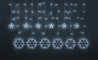 Гирлянда светодиодная "Бахрома" "Звезды и снежинки" 95 121 NGF-D032-02 2.5х1м CW IP20 Navigator 95121