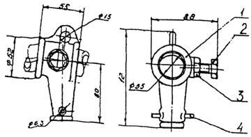 Держатель с ушком (тип Д-1"-80) КС-025