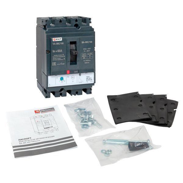 Выключатель автоматический 3п 100/63А 36кА ВА-99C Compact NS PROxima EKF mccb99C-100-63