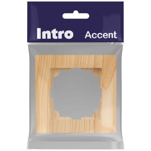 Рамка 1-м СП Accent 6-501-11 сосна Intro Б0063705