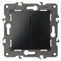 Выключатель 2-кл. СП Elegance 14-1104-05 10А IP20 250В 10AX механизм антрацит Эра Б0034234