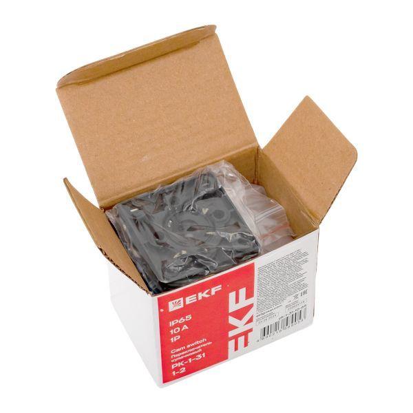 Переключатель кулачковый ПК-1-31 1п 10А "1-2" IP65 EKF pk-1-31-10-65