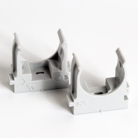 Держатель для труб (клипса) d25мм для монтажн. пистолета сер. (уп.100шт) TOKOV ELECTRIC TKE-LC-25-ZP-C06/100