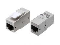 Адаптер проходной CA2-KJ-C6-SH-BK (coupler) RJ-45(8P8C) формата Keystone Jack кат. 6 4 пары экранированный черн. Hyperline 444916
