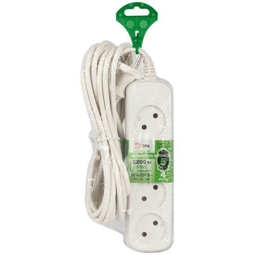 Удлинитель 4х5м без заземл. ПВС 2х0.75 UDL-10-450 Greenline Эра Б0065063