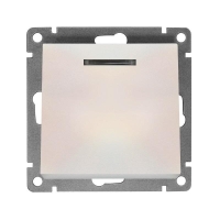 Выключатель 1-кл. СП Афина 10А IP20 с подсветкой механизм жемчуж. Universal A0121-OBr