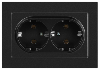 Розетка 2-м СП Accent 6-205-05 16А IP20 250В 2P+E Schuko AL/CU антрацит Intro Б0063494