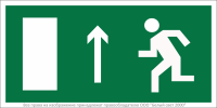 Пластина BL-3015.E12 "Направление к эвакуационному выходу прямо (лев.)" Белый свет a12539