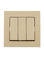 Выключатель тройной VESNA зол. LEZARD 742-3688-109
