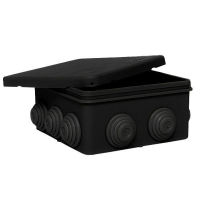 Коробка распределительная КМР-030-014 100х100х50 IP55 с крышкой 10 мембранных вводов черн. EKF plc-kmr2-030-014-b