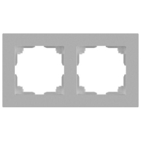 Рамка 2-м СП Accent 6-502-03 алюм. Intro Б0063755