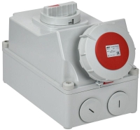 Розетка с мех. блокировкой 63А-6ч 380В 3P+PE ССИ-834 IP67 IEK PSR12-063-4-5-67