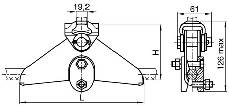 Зажим поддерживающий глухой ПГ-3-12