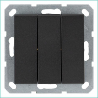 Выключатель 3-кл. 10А IP20 механизм антрацит Jasmart G3031B