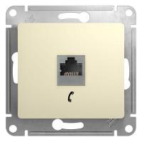 Розетка телефонная 1-м СП Glossa RJ11 механизм беж. SE GSL000281T