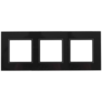Рамка 3-м 14-5103-05 стекло Elegance черный+антрацит ЭРА Б0034510