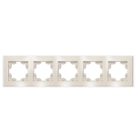 Рамка 5-м Афина стеклянная сл. кость (ivory) UNIVersal 2276