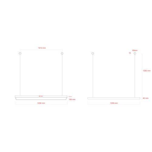 Светильник светодиодный Geometria Block SPO-115-B-40K-036 36Вт 4000 3100лм IP40 1200х100х50мм драйвер внутри подвесной черн. Эра Б0058863