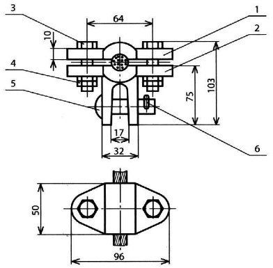 Зажим для одиночного троса КС-037