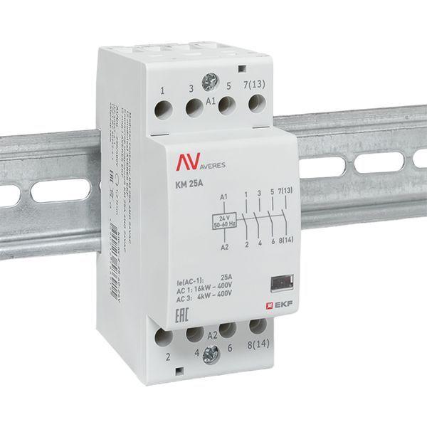 Контактор модульный КМ 25А 4NO 24В AC (2 мод.) AVERES EKF km-av-2-25-40-24V