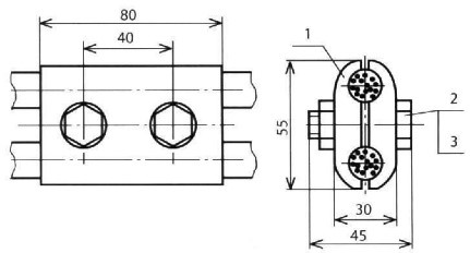 Зажим средней анкеровки КС-052-1