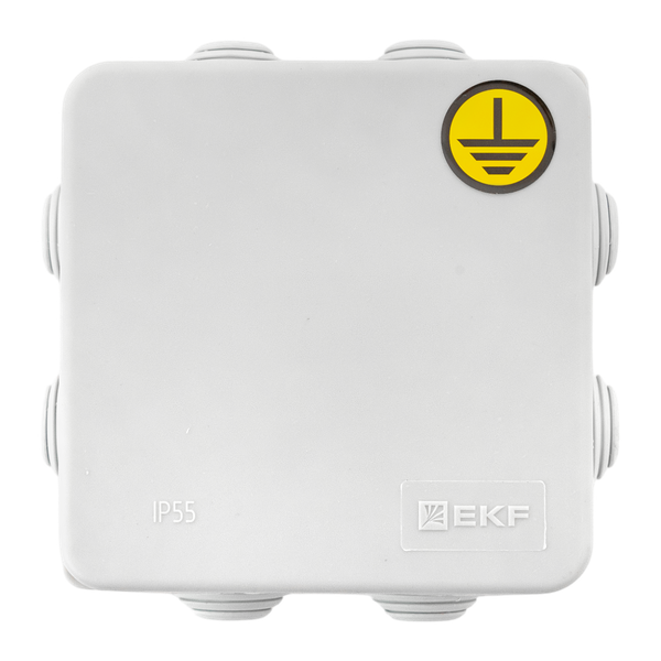 Коробка уравнивания потенциалов КУП-030-031 85х85х40 IP55 с крышкой наружн. для прямого монтажа 8 мембр. вводов сер. EKF plc-kmr-030-031-g