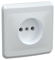 Розетка 1-м СП Вега РС10-2-ВБ 10А IP20 без заземл. без защ. шторок бел. GENERICA ERV10-K01-10-DM