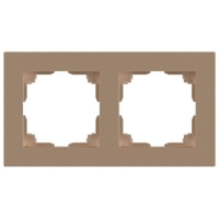 Рамка 2-м СП Accent 6-502-04 шампань Intro Б0063758