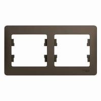 Рамка 2-м Glossa горизонт. шоколад SE GSL000802