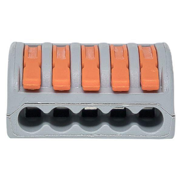 Клемма строительно-монтажная СМК 222-415 с рычагом 5 отверстий (блист.20шт) PROxima EKF plc-smk-415b-20