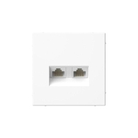 Розетка компьютерная 2-м ArtGallery RJ45 + RJ45 кат.5E механизм бел. SE GAL000185