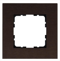 Рамка 1-м G-Metal метал. алюм. корич. Brown Jasmart G1001AZ