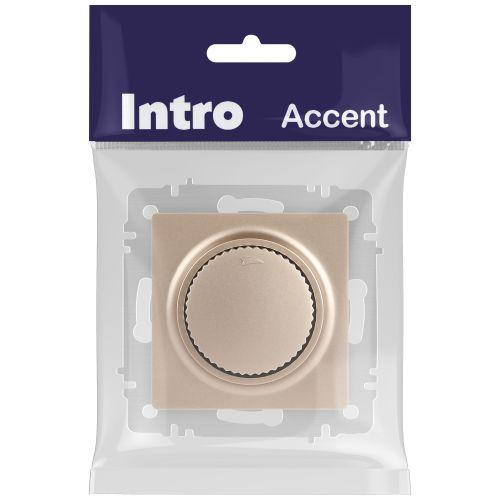 Светорегулятор поворотный СП Accent 6-401-04 600Вт 230В IP20 шампань Intro Б0063676