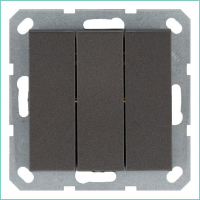 Выключатель 3-кл. 10А IP20 механизм мокко Jasmart G3031Z