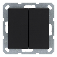 Переключатель перекрестный 2-кл. 10А IP20 механизм черн. матов. soft touch Jasmart G3014PB