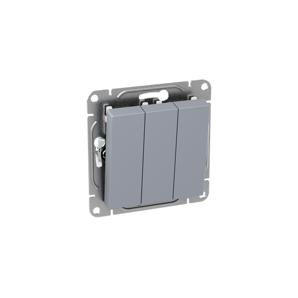 Выключатель 3-кл. СП Эпика механизм алюм. EKF UP1-SWA-31