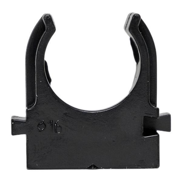 Держатель для труб (клипса) d16мм для монтажного пистолета черн. (уп.100шт) Plast EKF derjp-z-16-black
