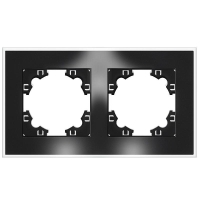 Рамка 2-м Афина стеклянная графит UNIVersal 2255