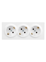 Розетка 3-м ОП LETO с заземл. закрытый корпус ПБТ бел. LEZARD 752-0200-127BUP