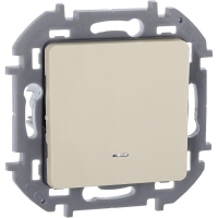 Переключатель 1-кл. Inspiria 10А IP20 250В 10AX с подсветкой/индикацией механизм сл. кость IEK 673661